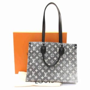 LOUIS VUITTON モノグラムデニム モノグラム M46448 オンザゴー ブラックデニムハンドバッグ